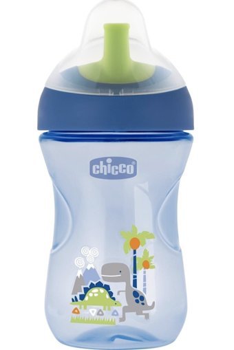 Chicco Pipetli Akıtmaz Kulpsuz 12+ Ay Alıştırma Bardağı Mavi