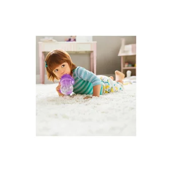 Munchkin Pipetli Akıtmaz Kulplu-Kulpsuz 6+ Ay 207 ml Alıştırma Bardağı Mor-Pembe