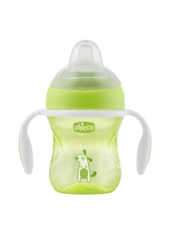 Chicco Akıtmaz Kulplu 4+ Ay 200 ml Alıştırma Bardağı Yeşil-Sarı