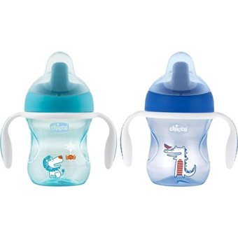 Chicco Akıtmaz Kulplu 6+ Ay 200 ml Alıştırma Bardağı Mavi