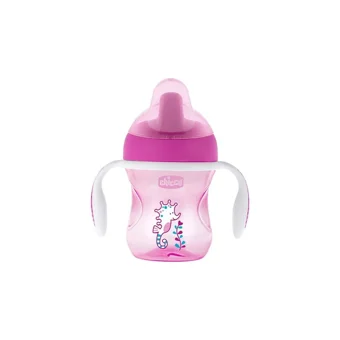 Chicco Akıtmaz Kulplu 6+ Ay 200 ml Alıştırma Bardağı Pembe