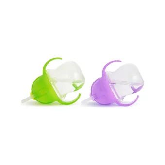 Munchkin Pipetli Akıtmaz Kulplu 6+ Ay 207 ml Alıştırma Bardağı Yeşil-Mor