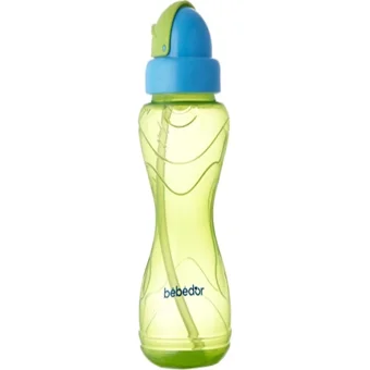 Bebedor Pipetli Akıtmaz Kulpsuz 330 ml Alıştırma Bardağı Yeşil-Mavi