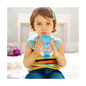 Munchkin Pipetli Akıtmaz Kulpsuz 12+ Ay 296 ml Alıştırma Bardağı Mavi-Mor