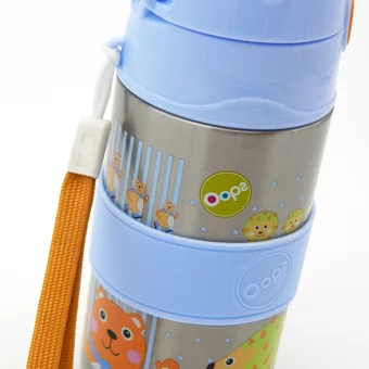 Oops Pipetli Akıtmaz Kulpsuz 400 ml Alıştırma Bardağı Mavi