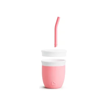 Munchkin Pipetli Akıtmaz Kulpsuz 6+ Ay 112 ml Alıştırma Bardağı Pembe