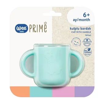 Wee Baby Kulplu 6+ Ay 160 ml Alıştırma Bardağı Mavi