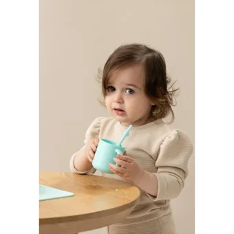 Wee Baby Kulplu 6+ Ay 160 ml Alıştırma Bardağı Mavi