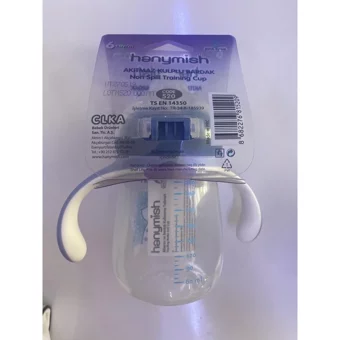 Hanymish Akıtmaz Kulplu 260 ml Alıştırma Bardağı Mavi