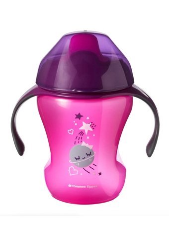 Tommee Tippee Akıtmaz Kulplu 7+ Ay 230 ml Alıştırma Bardağı Pembe