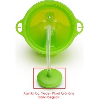Munchkin Pipetli Akıtmaz Kulpsuz 12+ Ay 296 ml Alıştırma Bardağı Yeşil