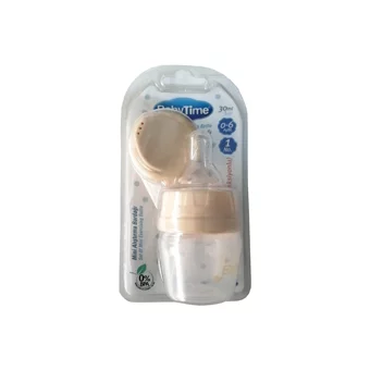 Baby Time Pipetli Akıtmaz Kulpsuz 0+ Ay 30 ml Alıştırma Bardağı Mavi
