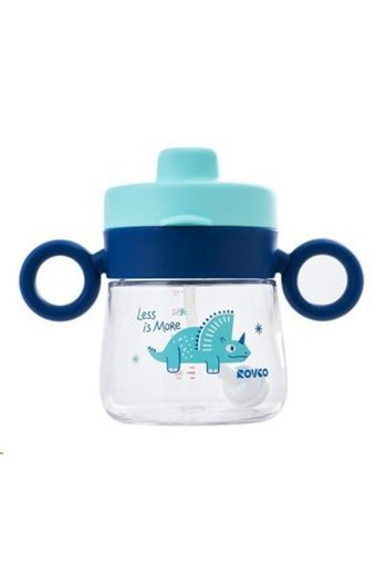 Rovco Pipetli Kulplu 3+ Ay 180 ml Alıştırma Bardağı Mavi