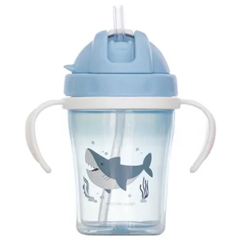 Stephen Joseph Pipetli Kulplu 6+ Ay 150 ml Alıştırma Bardağı Mavi