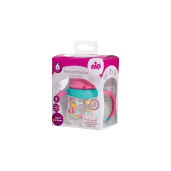 Nip Akıtmaz Kulplu 12+ Ay 150 ml Alıştırma Bardağı Pembe