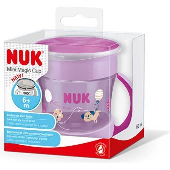 Nuk Akıtmaz Kulplu 160 ml Alıştırma Bardağı Mor
