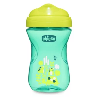 Chicco Akıtmaz Kulplu 12+ Ay 266 ml Alıştırma Bardağı Yeşil