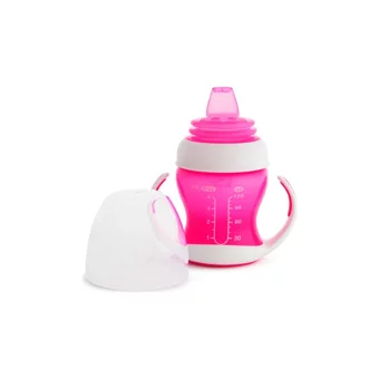 Munchkin Akıtmaz Kulplu 4+ Ay 118 ml Alıştırma Bardağı Pembe