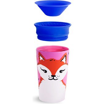 Munchkin Wildlove Akıtmaz Kulpsuz 12+ Ay 266 ml Alıştırma Bardağı Pembe
