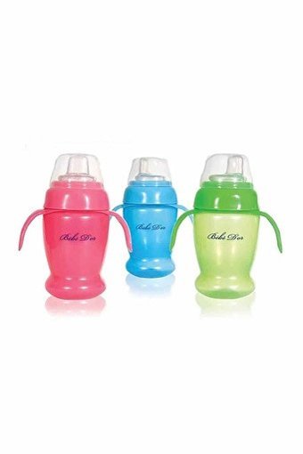 Bebedor Akıtmaz Kulplu 0+ Ay 30 ml Alıştırma Bardağı Pembe-Mavi-Yeşil