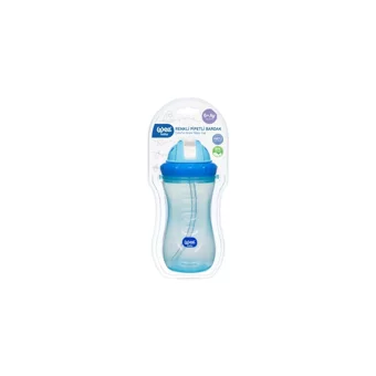 Wee Baby Pipetli Akıtmaz Kulpsuz 6+ Ay 340 ml Alıştırma Bardağı Pembe-Mor