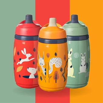 Tommee Tippee Pipetli Akıtmaz Kulpsuz 12+ Ay 266 ml Alıştırma Bardağı Kırmızı