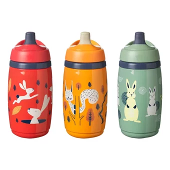 Tommee Tippee Pipetli Akıtmaz Kulpsuz 12+ Ay 266 ml Alıştırma Bardağı Kırmızı