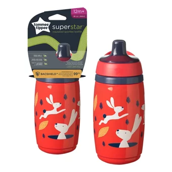 Tommee Tippee Pipetli Akıtmaz Kulpsuz 12+ Ay 266 ml Alıştırma Bardağı Kırmızı