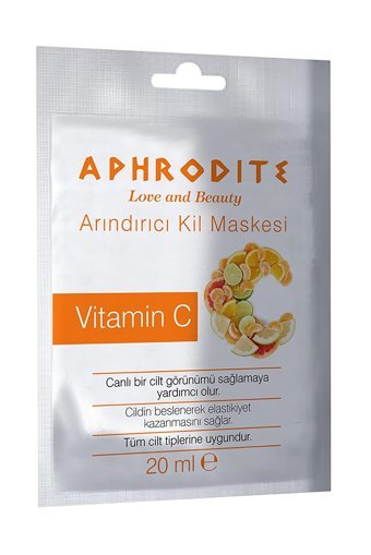 Aphrodıte Sachet Vitamin C Killi Nemlendiricili Krem Yüz Maskesi 20 ml
