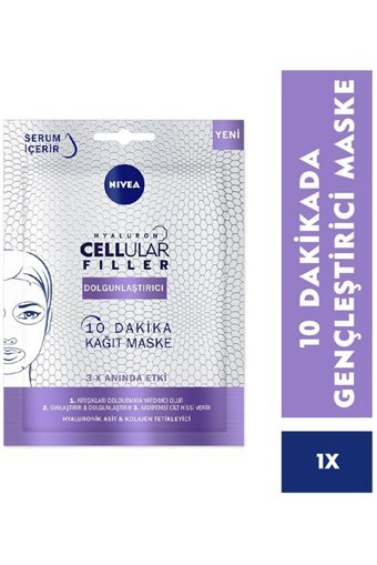 Nivea Hyaluron Cellular Nemlendiricili Soyulabilir Kağıt Yüz Maskesi 28 gr