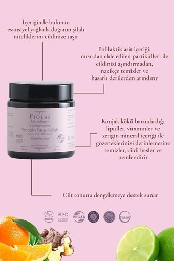 Fiolas Smooth Face Krem Kavanoz Yüz Peelingi 100 ml