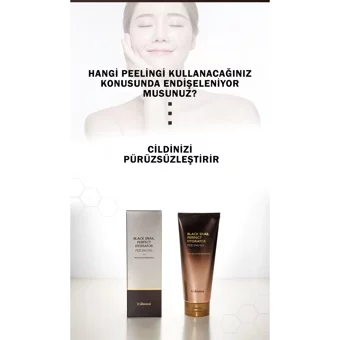Eshumi Black Snail Sıkılaştırıcı Jel Tüp Yüz Peelingi 180 ml