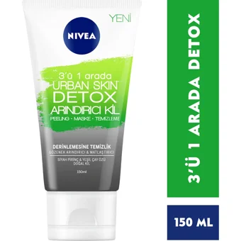 Nivea Urban Skin Detox Siyah Nokta Karşıtı Leke Giderici Sıkılaştırıcı Krem Maske Yüz Peelingi 150 ml