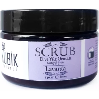 Kubik Natural Lavantalı Krem Kavanoz Yüz Peelingi
