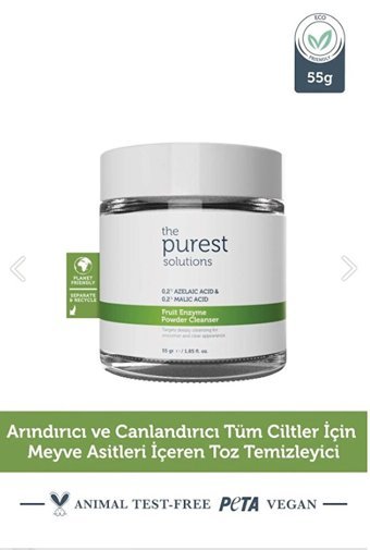 The Purest Solutions Fruit Enzyme Powder Siyah Nokta Karşıtı Toz Kavanoz Yüz Peelingi