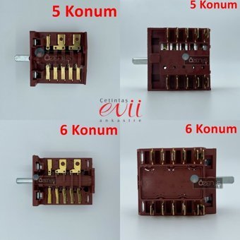Çetintaş Evii Fırın Komutatörü - Şalteri - Anahtarı 6 Konumlu