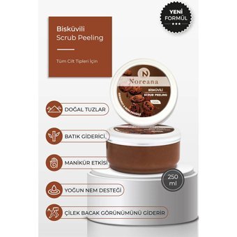 Noreana Bisküvili Sıkılaştırıcı Krem Kavanoz Yüz Peelingi 250 ml