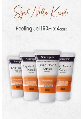 Neutrogene Siyah Nokta Karşıtı Siyah Nokta Karşıtı Leke Giderici Jel Maske Yüz Peelingi 4x150 ml