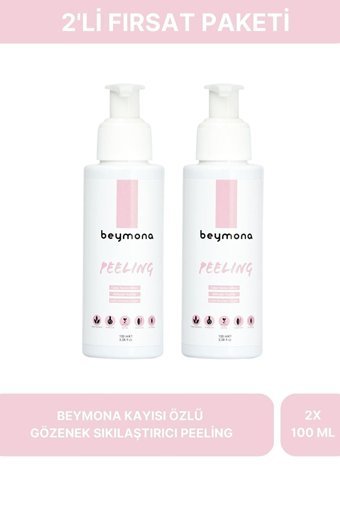 Beymona Kayısılı Siyah Nokta Karşıtı Sıkılaştırıcı Jel Şişe Yüz Peelingi 2x100 ml