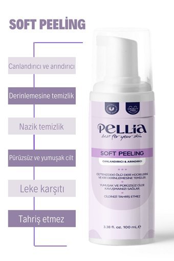 Pellia Canlandırıcı Siyah Nokta Karşıtı Leke Giderici Köpük Stick Yüz Peelingi 100 ml