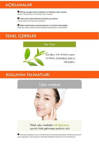 Missha Pocket Pack Çay Ağacı Yağı Nemlendiricili Soyulabilir Kağıt Yüz Maskesi 10 ml