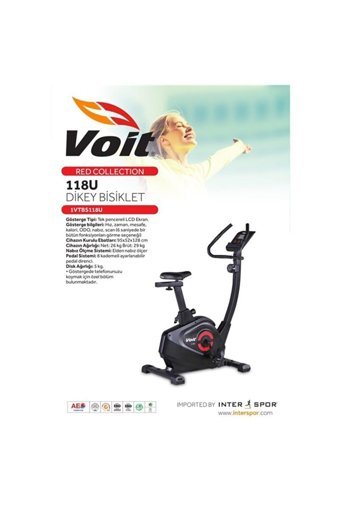 Voit Red Collection 118U 110 kg Kapasiteli Manuel Mekanik Dikey Kondisyon Bisikleti Siyah