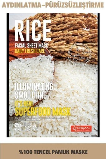 Dermal Superfood Nemlendiricili Kağıt Yüz Maskesi 5 Adet