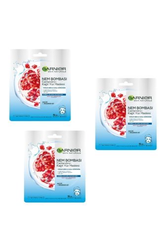 Garnier Canlandırıcı Nemlendiricili Kağıt Yüz Maskesi 3 Adet