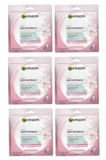 Garnier Dinlendirici Nemlendiricili Kağıt Yüz Maskesi 6 Adet