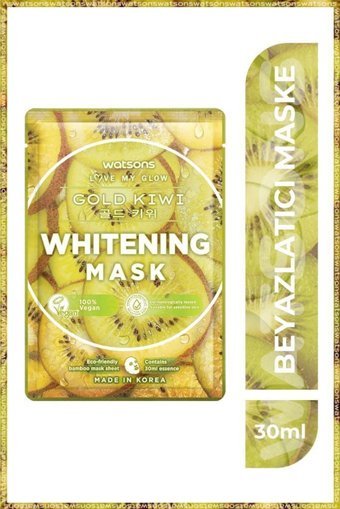 Watsons Fruity Gold Kiwi Whitening Nemlendiricili Kağıt Yüz Maskesi 2 Adet