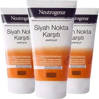 Neutrogena Siyah Nokta Karşıtı Siyah Nokta Karşıtı Leke Giderici Sıkılaştırıcı Jel Maske Yüz Peelingi 3x150 ml