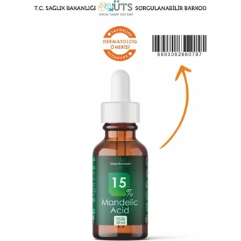 Doğal Eczane Mandelik Asit %15 Serum Şişe Yüz Peelingi 30 ml