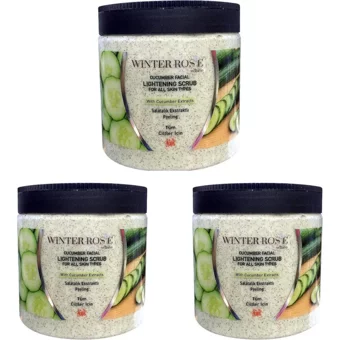 Winter Rose Salatalık Özlü Siyah Nokta Karşıtı Jel Maske Yüz Peelingi 3x500 ml