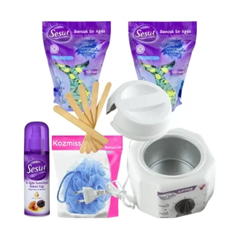 Depiroll Jüpiter 1+1 Boncuk Ağda Makinesi + 2xKilli El Ağdası + Spatula + Temizleme Yağı + Lif